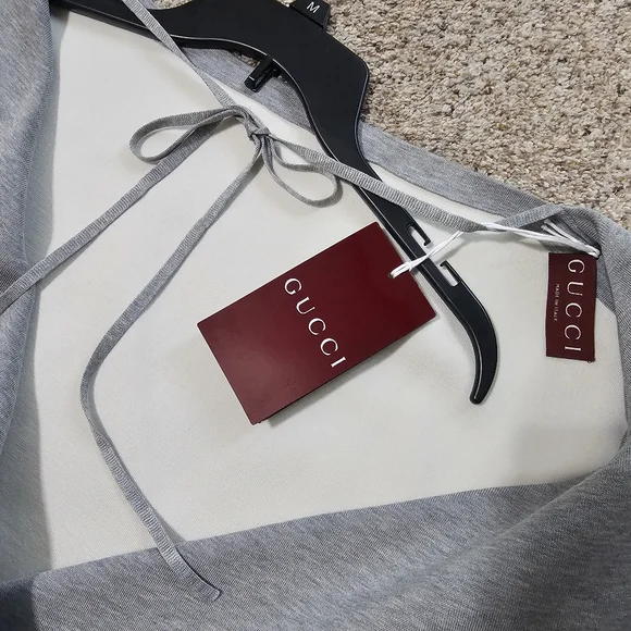 Gucci Wool-Blend Gray Stretch Dress Size S NWT - Picture 14 of 16